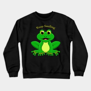 KEEP SMILING, FROG Crewneck Sweatshirt